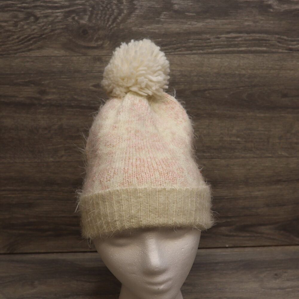 Gold Medal International Beanie Stocking Cap Pom Pom Hat Womens One Size Ivory